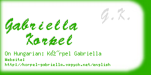 gabriella korpel business card